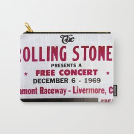 Vintage Rolling Stones free concert at Altamont Raceway, Livermore, California, December 6, 1969 Carry-All Pouch
