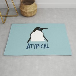 Atypical penguin Rug | Atypical, Casey, Graphicdesign, For, Sam, Autism, Digital, Life, Black And White, Penguin 