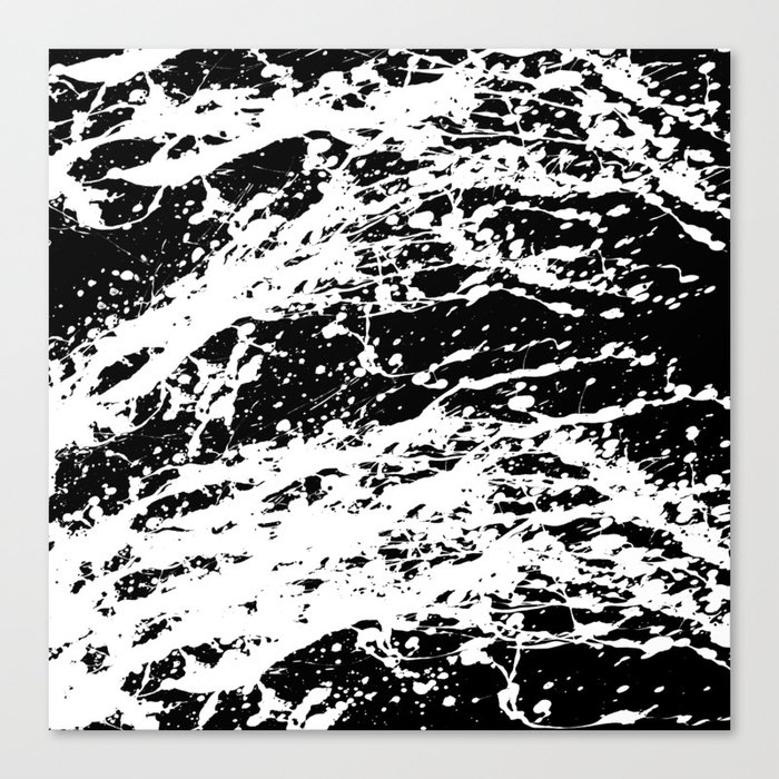 Black And White Paint Splatter Canvas Print By Textart Society6