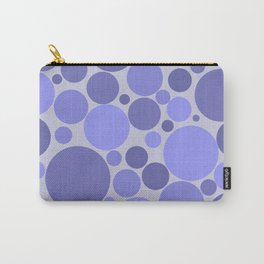 Bubbly Mod Dots Abstract Pattern in Light Periwinkle Purple Tones Carry-All Pouch