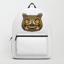 Owl Head Forest Mountain Spirit Animal Backpack
