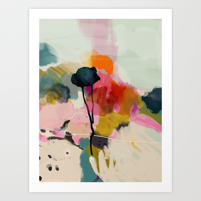 pic Society 6 Art Prints paysage abstract art print by lalunetricotee