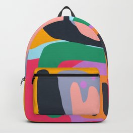 Shapes and Layers no.26 - Modern Abstract Flowers Backpack