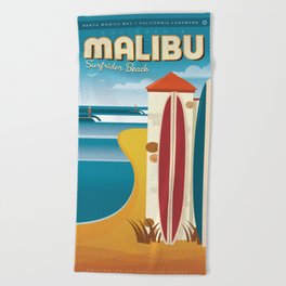 Malibu, Surfrider Beach California Beach Towel