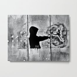 Spray Arts Metal Print | Photo, Black and White, Illustration, Graphic Design 