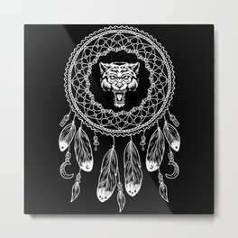 Zodiac Sign Native American Wolf Metal Print | Symbol, Navajo, Graphicdesign, Gift, Zodiac Sign, Native American, Indian, Dream Catcher, Birthday, Star Sign Wolf 