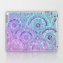 Aqua Blue Purple And Pink Sparkling Glitter Circles
