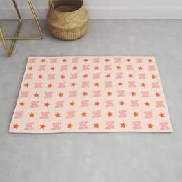Southern Snark: Bless your heart (bright pink and orange) Rug