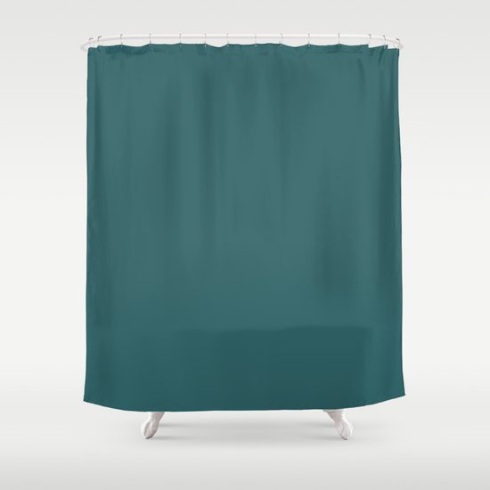 Solid Color Dark Teal Shower Curtain By, Dark Teal Shower Curtain