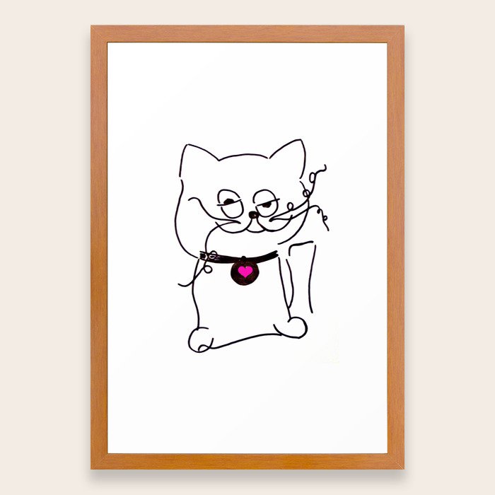 U Crazy Cat Framed Art Print By Angelamarieart Society6