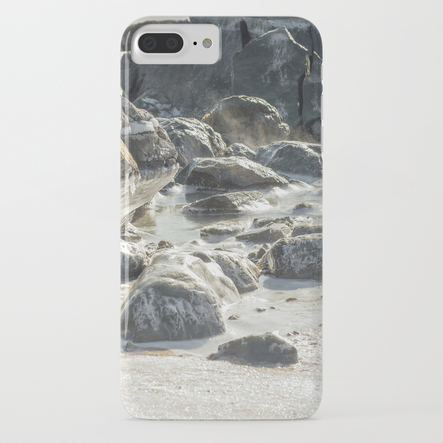 Ice Beach Winter Island Salem Ma Iphone Case By