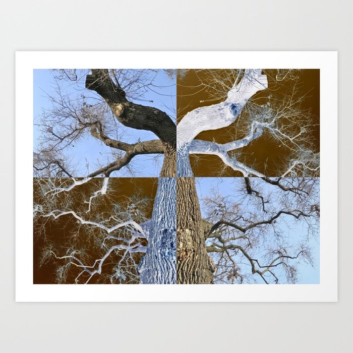 Mirror Opposite Tree Art Print By Adhgraphicdesign Society6