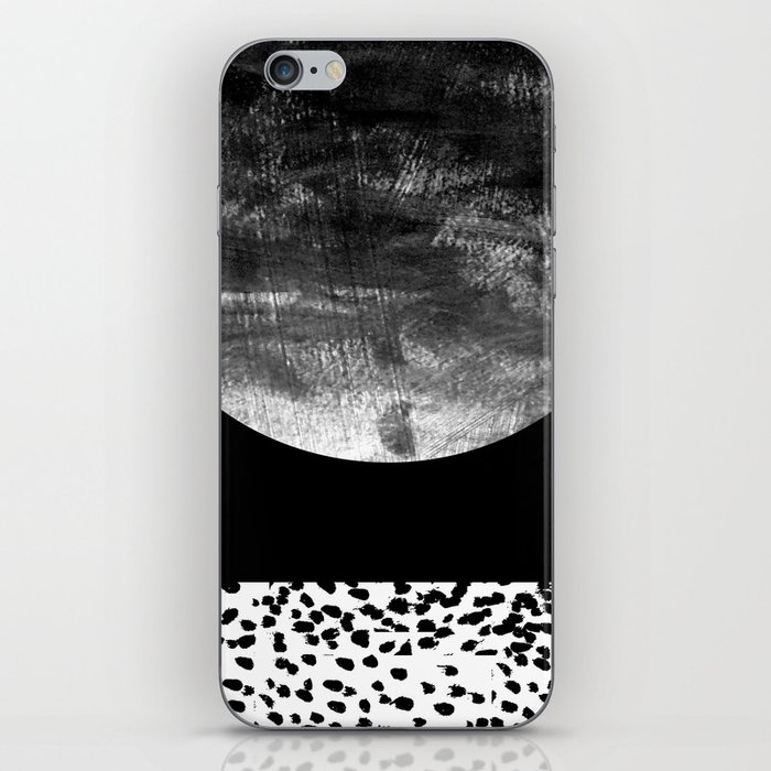 Maru Moon Abstract Painting Texture Black And White
