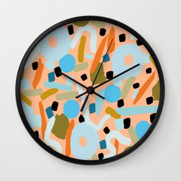 CIRCLES IN MOTION - earthy tones Wall Clock