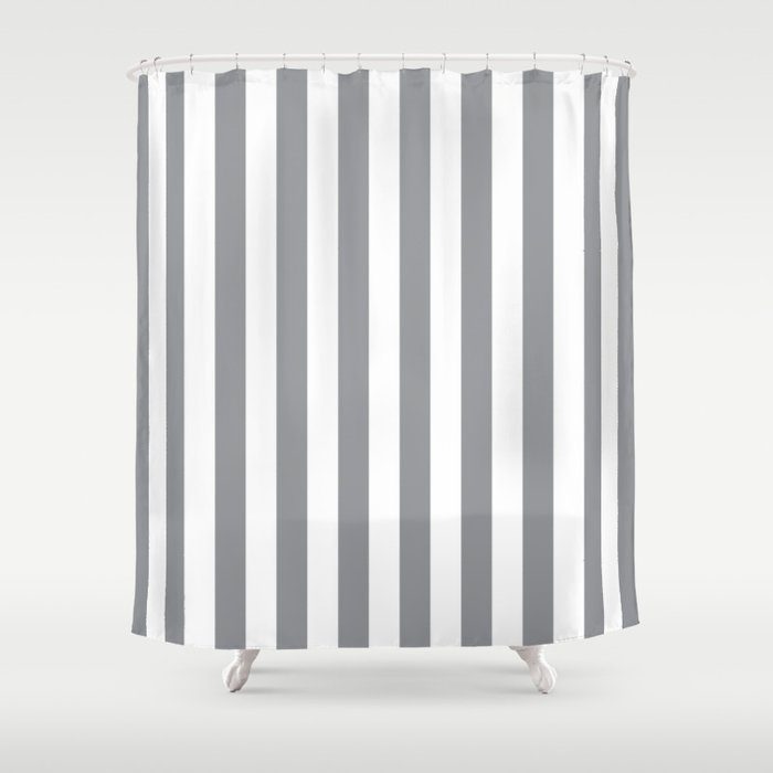 Vertical Grey Stripes Shower Curtain By Coolfunawesometime Society6 Vertical Grey Stripes Shower Curtain By, Grey Striped Shower Curtain