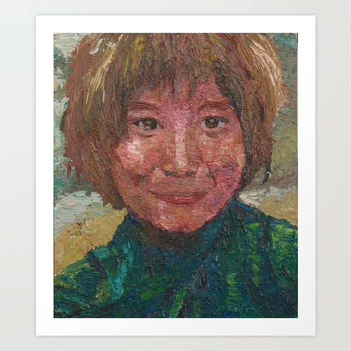 CHILD SMILING Art Print | Painting