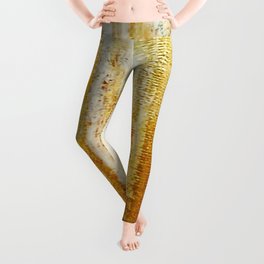 golden abstract painting  Leggings