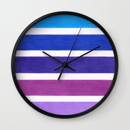Blue & Purple Pattern Wall Clock