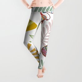 Cute, Colorful, Butterfly and Floral Garden Leggings