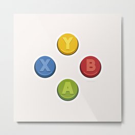 Xbox - Buttons Metal Print