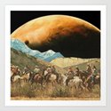 Riders on the slopes Art Print