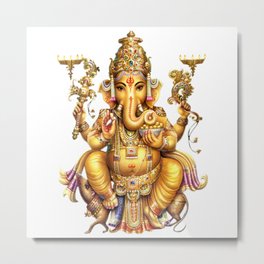 Ganesha - Hindu Metal Print | Govinda, Elephantgod, Mythology, Vasudeva, Kali, Madhusudhana, Religion, Graphicdesign, India, Avatar 
