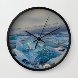 Blue Ice - Jökulsárlón Lagoon Wall Clock