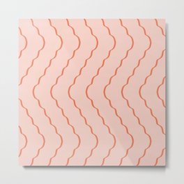Minimal waves #541 Metal Print | Waves, Pattern, Beige, Simple, Painting, Design, Cloud, Boho, Vintage, Curated 