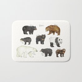 Bears Badematte | Wildlife, Illustration, Chart, Animal, Graphicdesign, Curated, Children, Ink, Nature, Bears 
