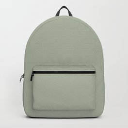 Soft Pastel Sage Green Gray Solid Color Pairs To Behr's 2021 Trending Color Jojoba N390-3 Backpack