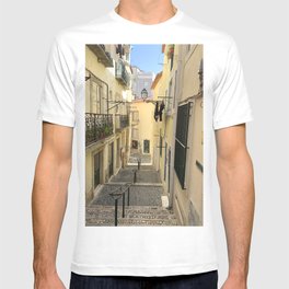 Narrow Alleyway in Lisbon, Portugal T-shirt