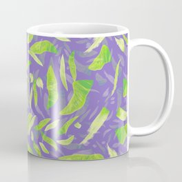 Green Splats on Purple Coffee Mug