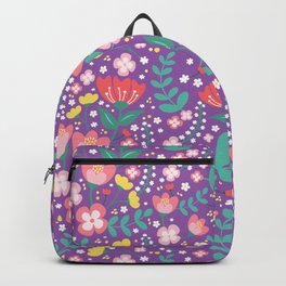 Flower lovers - Purple Backpack