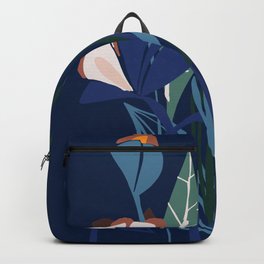Outside at night – modern floral illustration Backpack