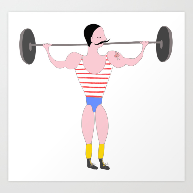Circus Strong Man Circus Party Art Print By Podartist Society6