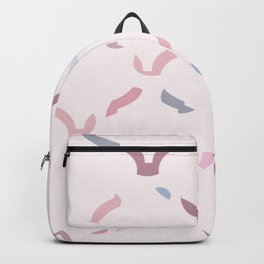 Abstract Tile Cutouts on light Pebble background Backpack