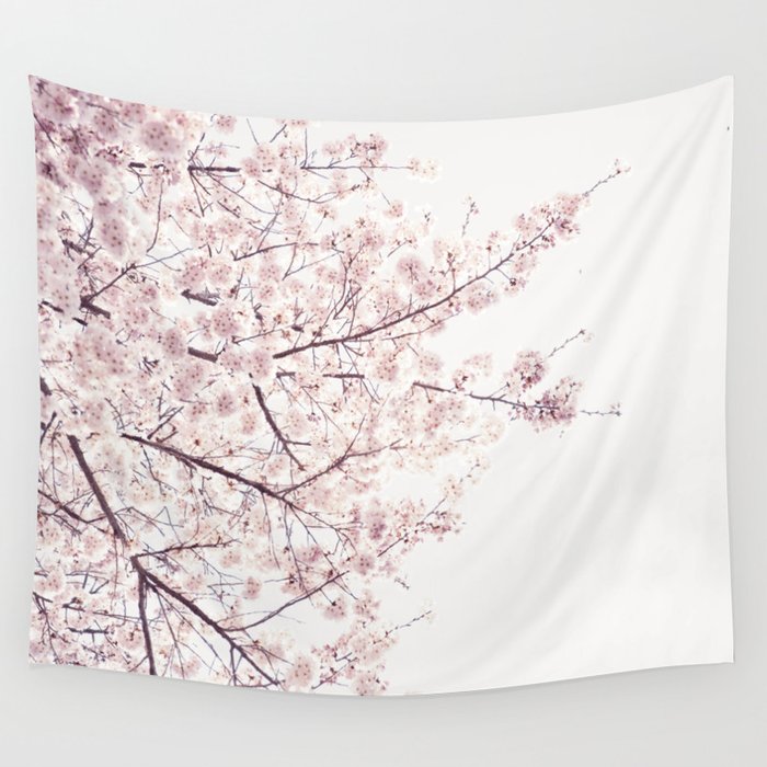 cherry blossom wall tapestry