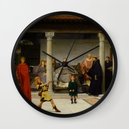 Sir Lawrence Alma-Tadema "Education of the Children of Clovis (School of Vengeance)" Wall Clock
