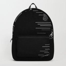 Skull Run Backpack | Typhography, Pop Art, Run, Digital, Black And White, Organ, Quotes, Love, Heart, Graphicdesign 
