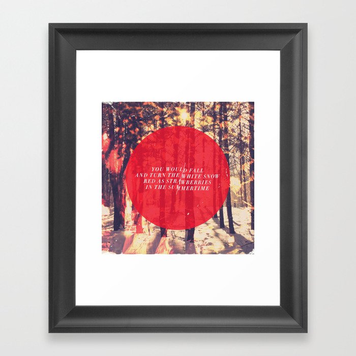 Fleet Foxes White Winter Hymnal Framed Art Print By