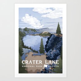 Crater Lake Art Print
