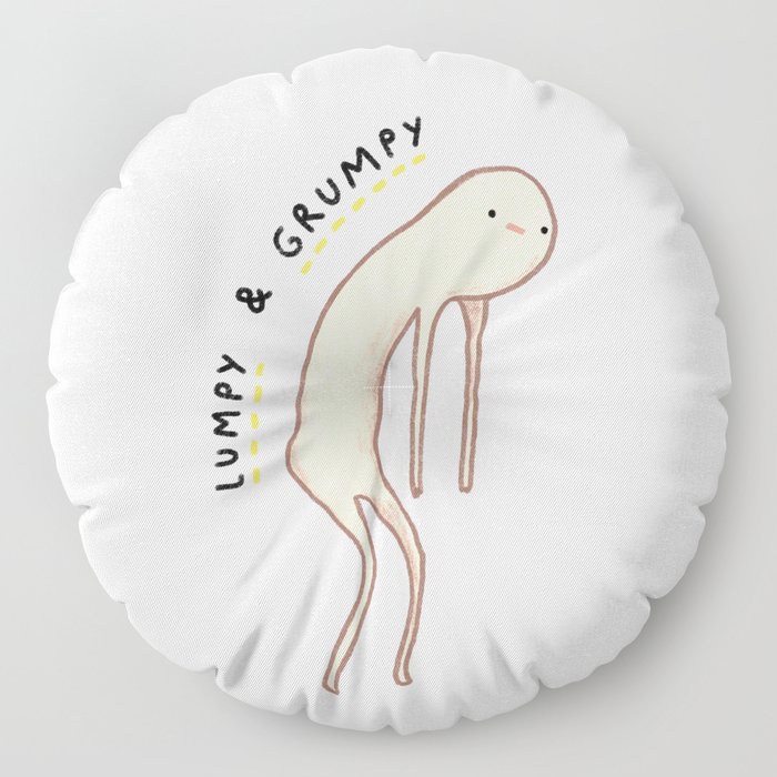 Honest Blob Lumpy & Grumpy Floor Pillow by sophiecorrigan Society6