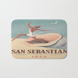 Vintage poster - San Sebastian Badematte | Cool, Tourism, Spain, Tourists, Espagne, Travel, Espana, Advertising, Seashell, Retro 