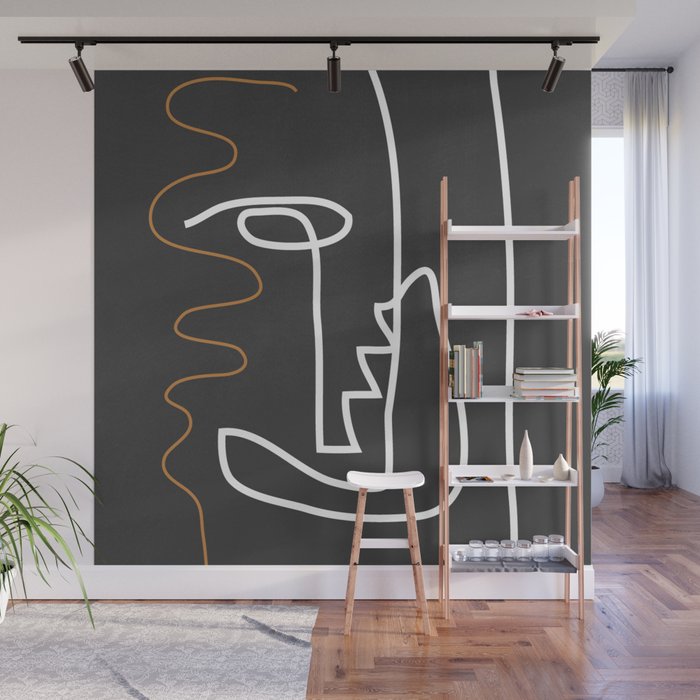 Abstract line art 78 Wall Mural by ThingDesign Society6