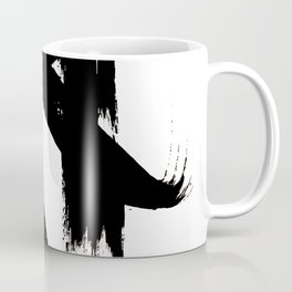 Brushstroke 2 - simple black and white Coffee Mug