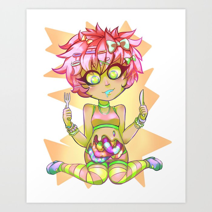 Candy Gore Art Print By Dreamininsomniac Society6