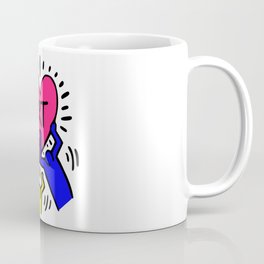 Keith Haring inspired "I Love Art" Primary Colors edition Coffee Mug