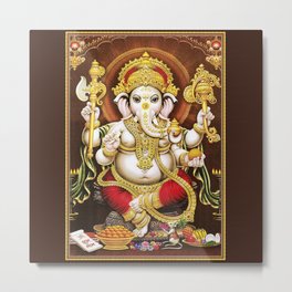 Hindu Ganesha 6 Metal Print | Govinda, Hindu, Art, Krishna, Gold, Buddha, Vasudeva, Mukunda, Madhusudhana, God 