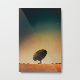 Radio Telescope Metal Print | Communication, Isolation, Retro, Radiotelescope, Alone, Satellite, Stargaze, Miniature, Stargazing, Prairie 