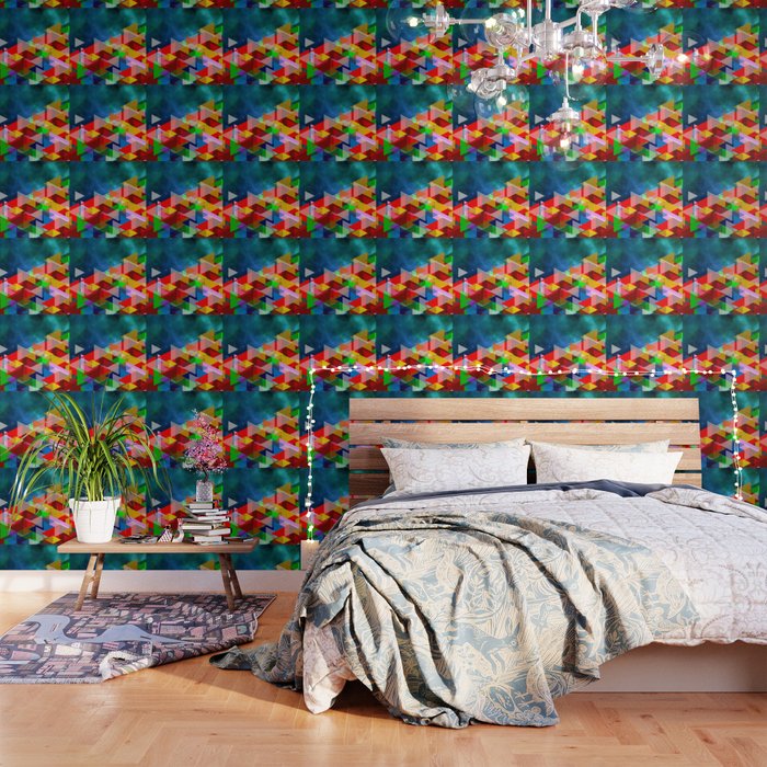 Starry Colorful Abstract Art Wallpaper By Modest Society6